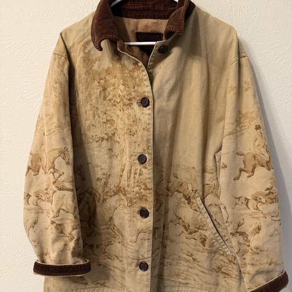 VTG 90s Ralph Lauren Barn Coat Chore Coat Horse Equestrian Ranch Hunt size 3X - Picture 1 of 16